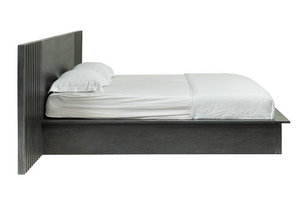 Manchester- Contemporary Platform Dark Grey Q Bed - View Image 1