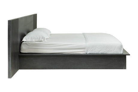 Manchester- Contemporary Platform Dark Grey Q Bed - View Image 1