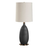 Bower Table Lamp Matt Black - Black / White by Uttermost - View 3