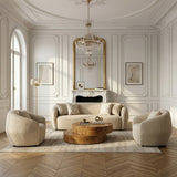 Belinda - Modern Beige Fabric 3-Seat Sofa - View Image 1