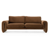 Bentley - Modern Brown Velvet Sofa - View Image 1