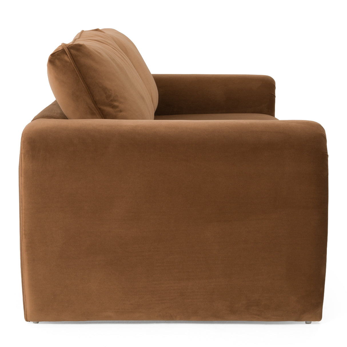 Bentley - Modern Brown Velvet Sofa - View Image 1