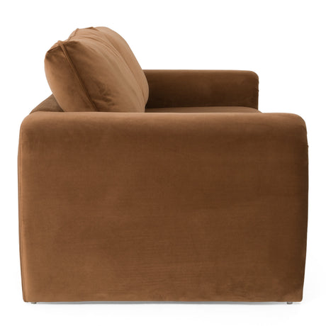 Bentley - Modern Brown Velvet Sofa - View Image 1