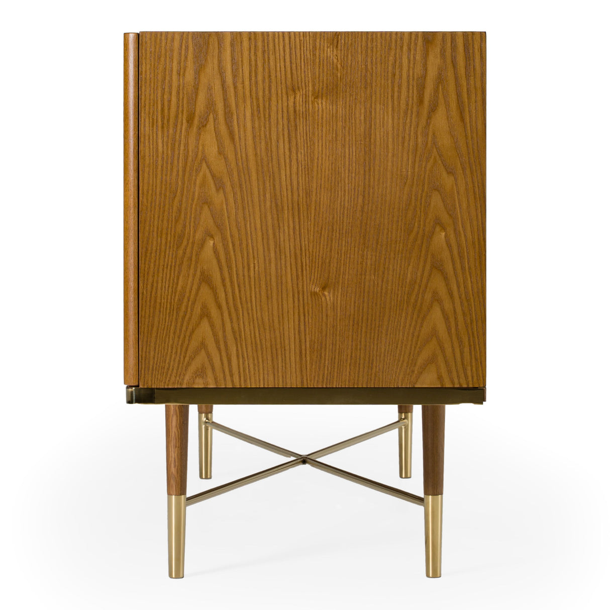 Modrest Bernard Mid-Century Modern Walnut & Gold Buffet Vgcssb-17118