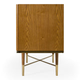 Modrest Bernard Mid-Century Modern Walnut & Gold Buffet Vgcssb-17118
