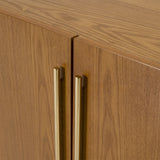 Modrest Bernard Mid-Century Modern Walnut & Gold Buffet Vgcssb-17118