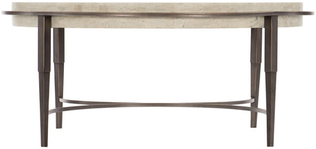Barclay Cocktail Table White Travertine Round Top – Bernhardt