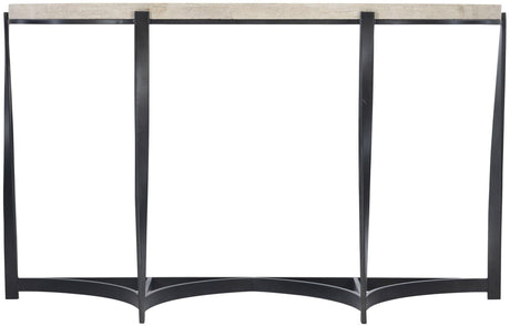 Berkshire Console Table Laminated Stone & Antique Pewter Steel | Bernhardt