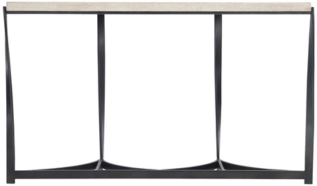 Berkshire Console Table Laminated Stone & Antique Pewter Steel | Bernhardt