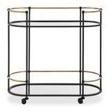Andre Iron Bar Cart - Black by Uttermost - View 1