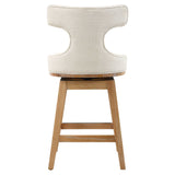 Klismos Fabric Counter Stool - White by Uttermost - View 6