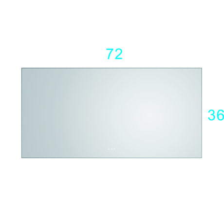 72x 36Inch LED Mirror Bathroom Vanity Mirror with Back Light, Wall Mount Anti - Fog Memory Large Adjustable Vanity Mirror - W127253476 - image - 19