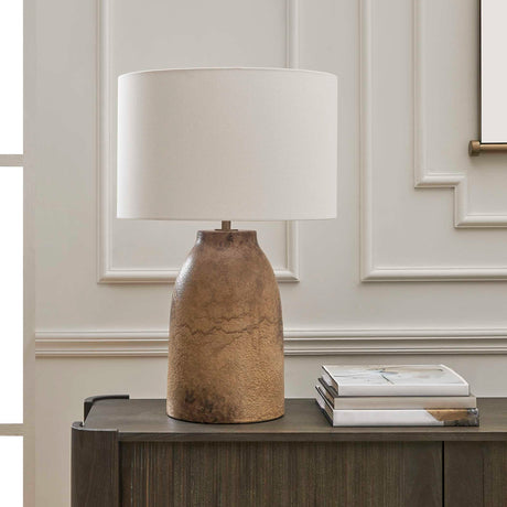 Harris Table Lamp Mottled Brown - Dark Brown by Uttermost - View 4