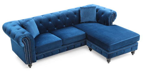 Nola G0351B-SC Sofa Chaise (Without Ottoman) , NAVY BLUE - sold by Home Elegance USA