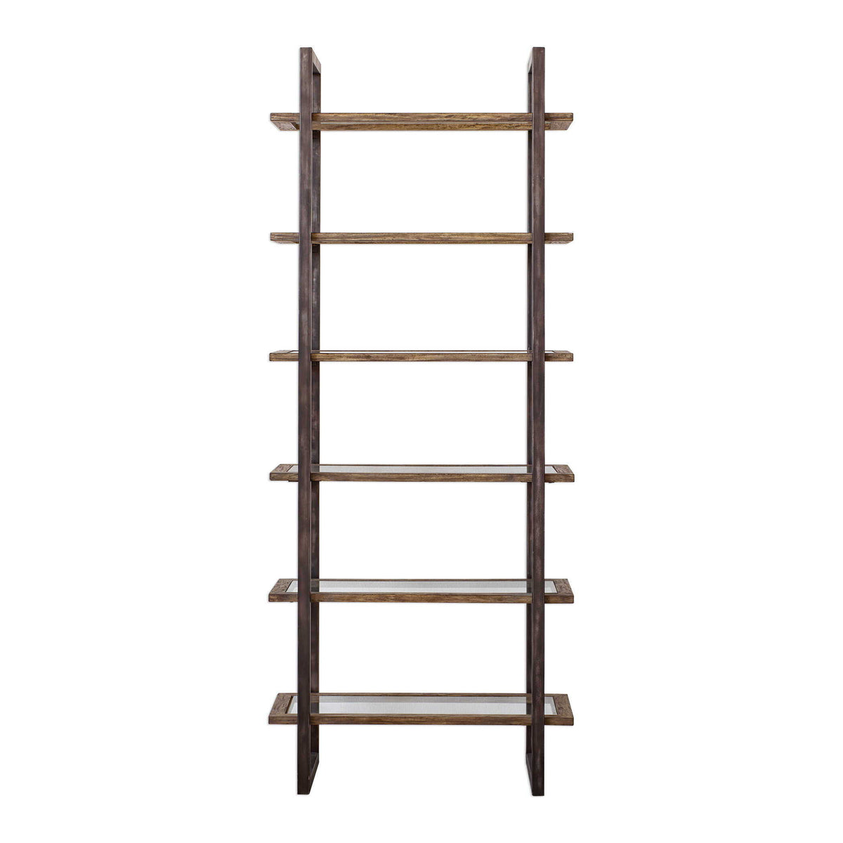 Olwyn Industrial Etagere - Dark Brown / Dark Gray by Uttermost - View 1