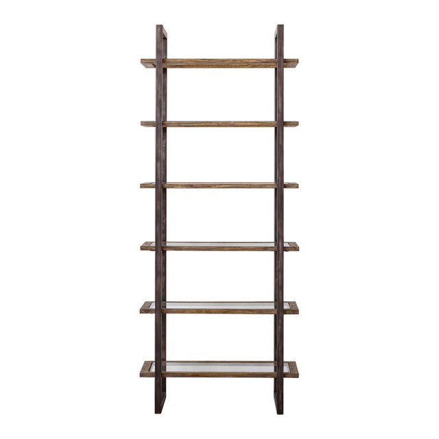 Olwyn Industrial Etagere - Dark Brown / Dark Gray by Uttermost - View 1