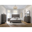 Carina Grey Oak and Black 5-piece Eastern King Panel Bedroom Set - sold by Home Elegance USA