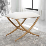 Expedition White Fabric Small Bench by Uttermost - View 2