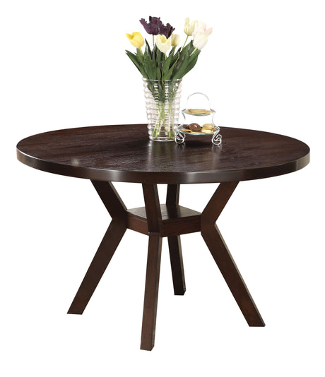 Drake Gray Fabric & Espresso Finish 5PCs Dining Room Set - sold by Home Elegance USA
