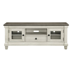 1pc TV Stand with Drawer Storage Cabinets Wooden Living Room Furniture, Antique White and Rosy Brown TV Console Table - sold by Home Elegance USA