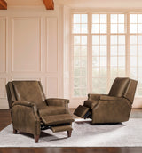 Collier Power Swivel Glider Recliner - Dark Brown by Hooker Furniture - View 8