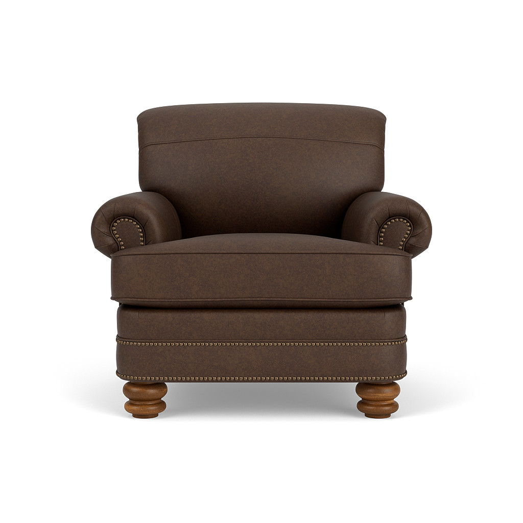 Bay Bridge Leather Chair With Nailhead Trim | Flexsteel