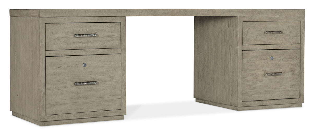 Linville Falls 84" Desk With Two Files - Gray by Hooker Furniture - View 1