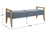 Daylight Bench - Blue by Uttermost - View 7