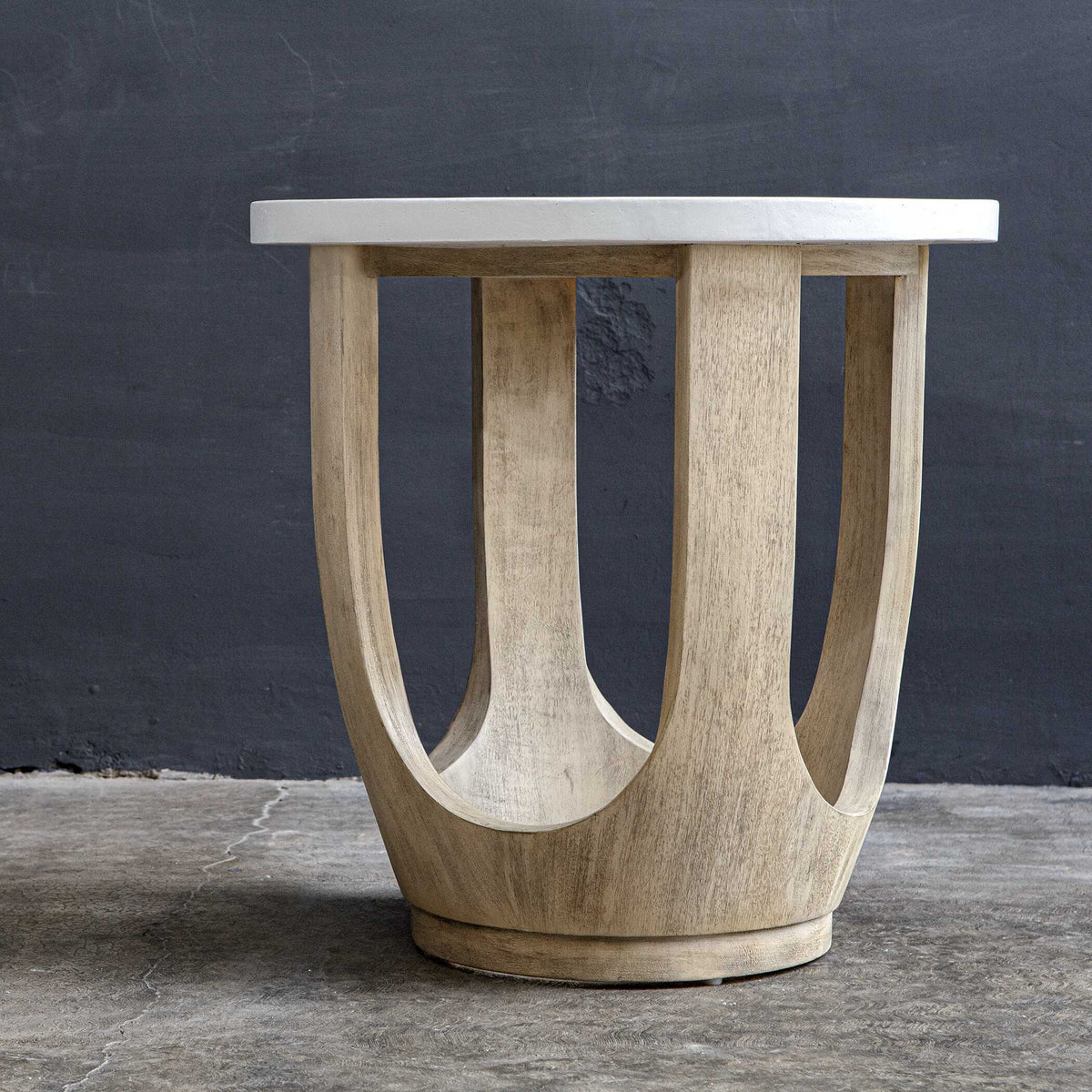 Tatli Stone Top Side Table - Light Brown by Uttermost - View 3