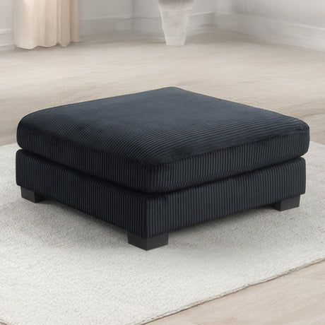 Bentley Modern Style Modular Sectional unique layout made with Corduroy fabric and wood in Black Setup-1 (NJ Warehouse Inventory) - sold by Home Elegance USA