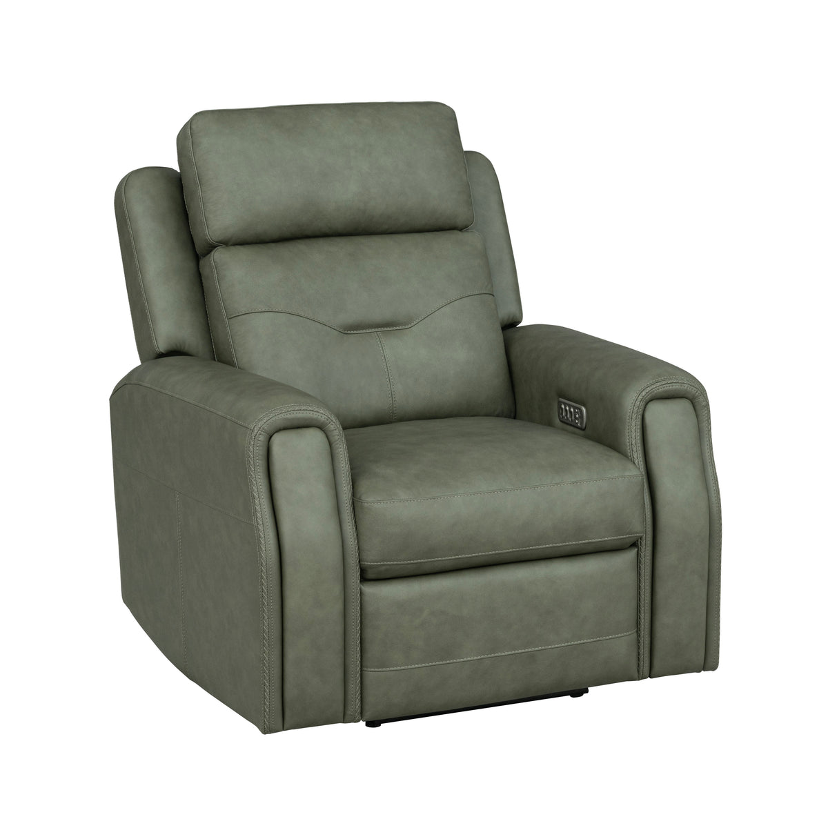 Felix Power Recliner With Power Headrest, Lumbar, Heat & Massage - Forest Green | Flexsteel