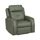 Felix Power Recliner With Power Headrest, Lumbar, Heat & Massage - Forest Green | Flexsteel
