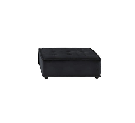 Aveline 120'W Black Velvet 5 Pc Sectional Sofa Ottoman - sold by Home Elegance USA