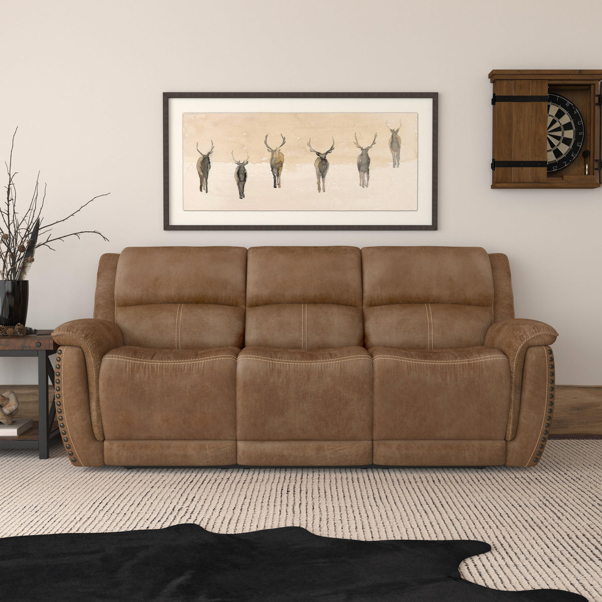Beau Power Reclining Sofa With Power Headrests - Silt | Flexsteel