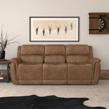 Beau Power Reclining Sofa With Power Headrests - Silt | Flexsteel