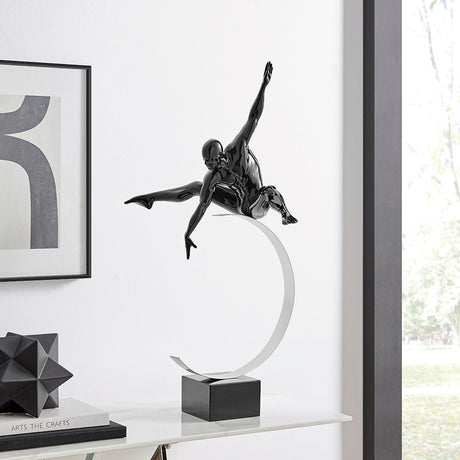 Dynamic Man Sculpture // Black  | Finesse - Home Elegance USA