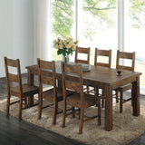 Mina Rustic Golden Brown 7-piece Dining Table Set