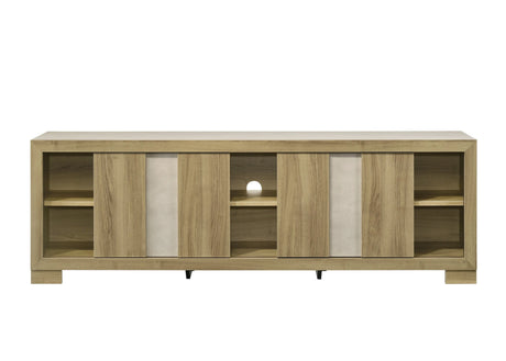 1pc Entertainment Console Rustic Charm Driftwood Wood Finish Open Shelf Living Room Furniture - sold by Home Elegance USA