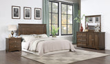 Franklin Brushed Walnut Finish 4PC Pack Full Bed Set