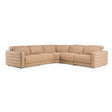 Bianca - Modern Brown Leather Sectional Sofa w/ 3 Recliners - View Image 1