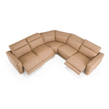 Bianca - Modern Brown Leather Sectional Sofa w/ 3 Recliners - View Image 1