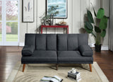 Black Polyfiber Sectional Sofa Set Living Room Furniture Solid wood Legs Plush Couch Adjustable Sofa Chaise | Home Elegance USA