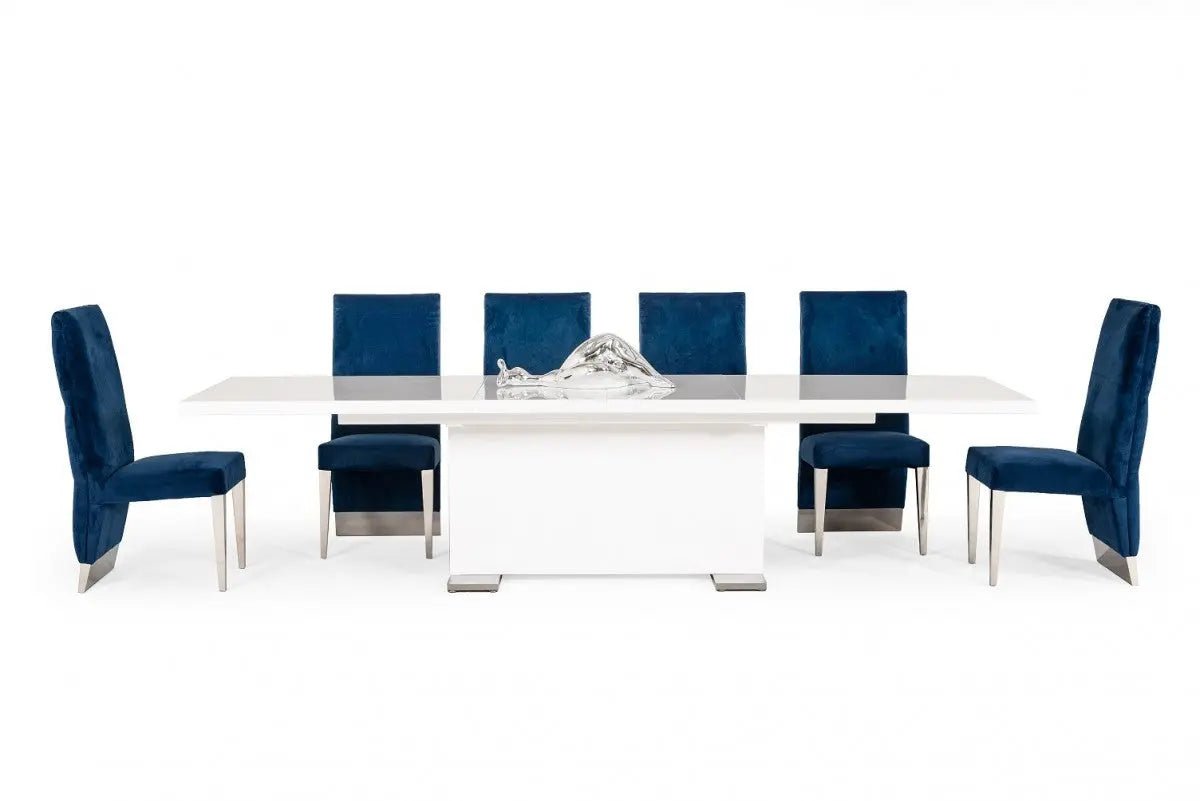 Bono Modern White Dining Table Vggu - Bono2 - VGGU - BONO2 - Home Elegance USA - 2