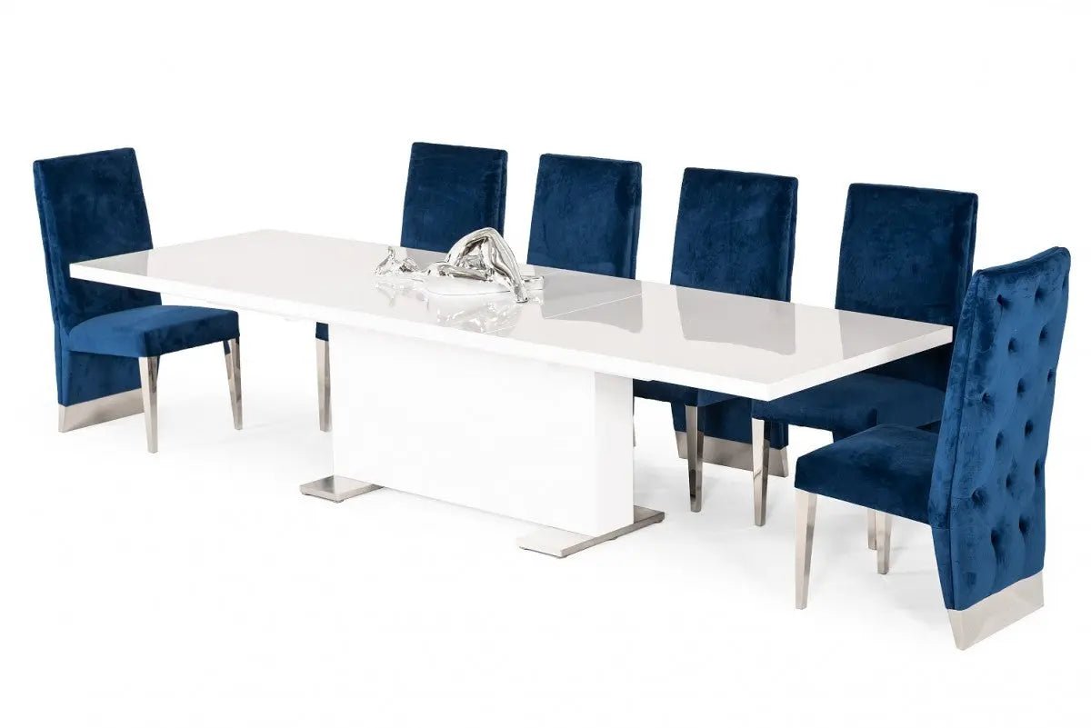 Bono Modern White Dining Table Vggu - Bono2 - VGGU - BONO2 - Home Elegance USA - 3