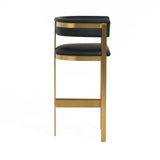 Modrest Boswell - Modern Black + Matte Gold Barstool - Home Elegance USA