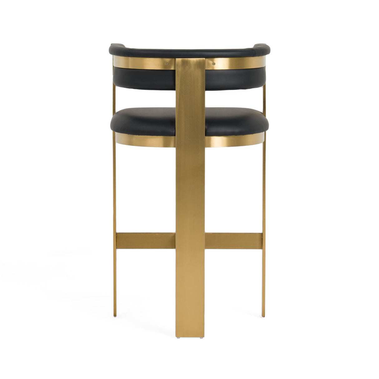 Modrest Boswell - Modern Black + Matte Gold Barstool - Home Elegance USA