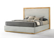 Eastern King Santa Barbara - Modern Grey Fabric + Natural Bed - View Image 1