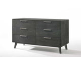 Eastern King Soria Modern Grey Wash Bedroom Set