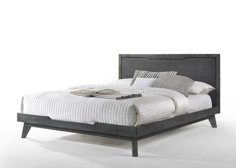 Eastern King Soria Modern Grey Wash Bedroom Set