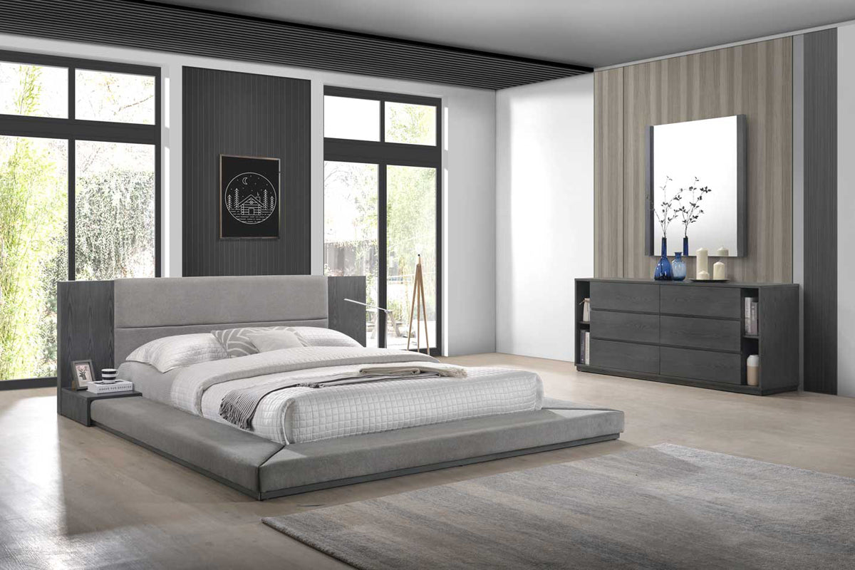 Jagger California King Modern Grey Bed - View Image 1